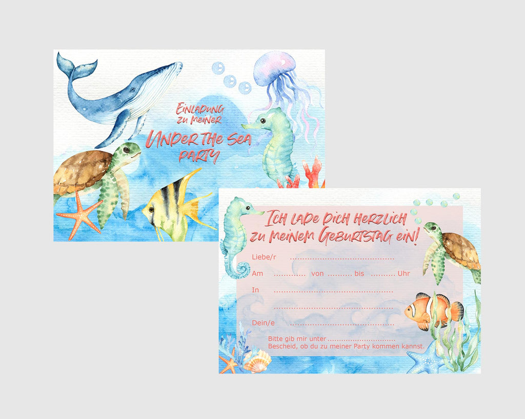 Einladungskarte "under the sea"